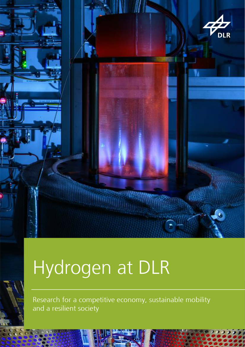 The front cover of the DLR brochure: Hydrogen at DLR