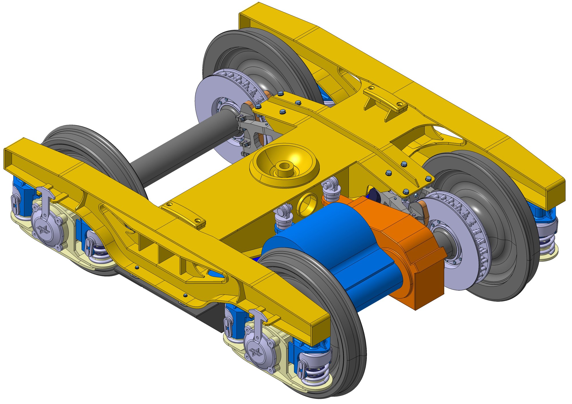 Model of a self-propelled goods wagon bogie