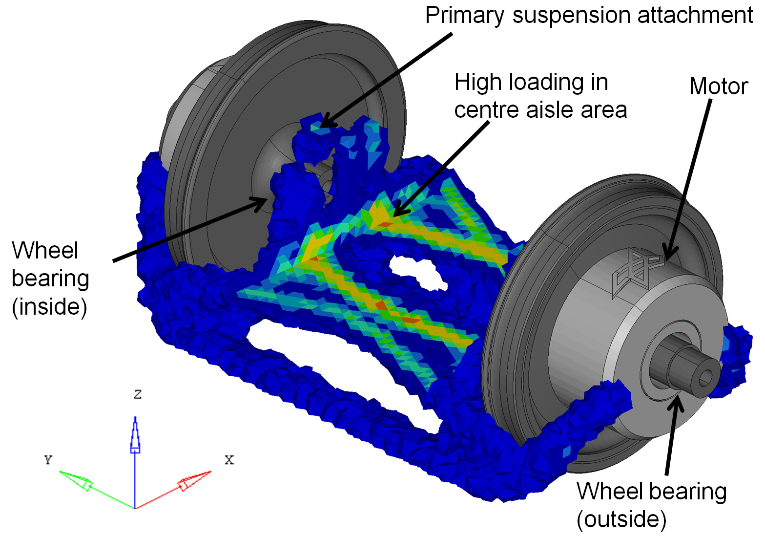 Topology optimisation of wheel carriers for single-wheel undercarriages