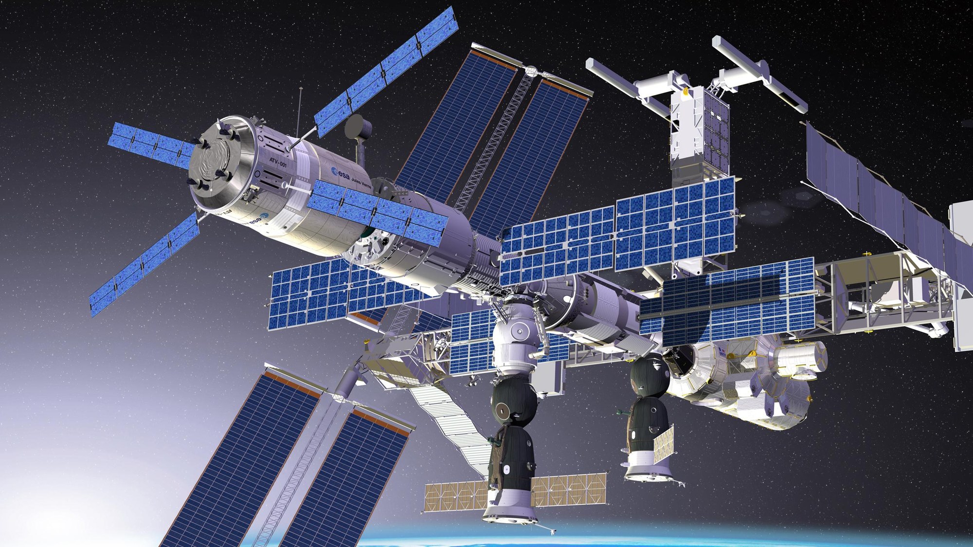 ATV docked with Russian Zvezda module