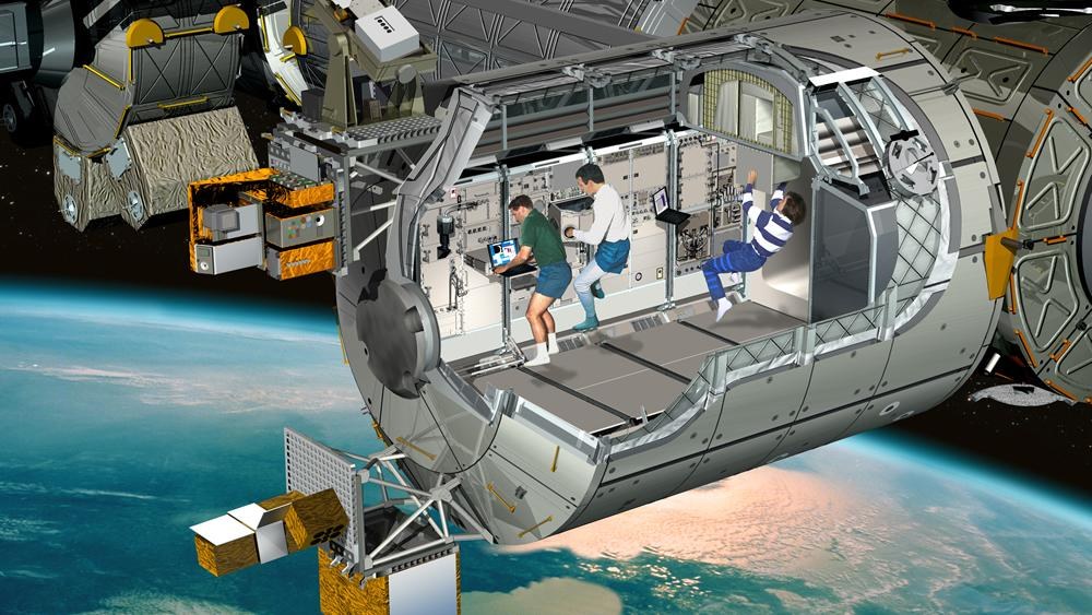 Artist's impression of the Columbus laboratory