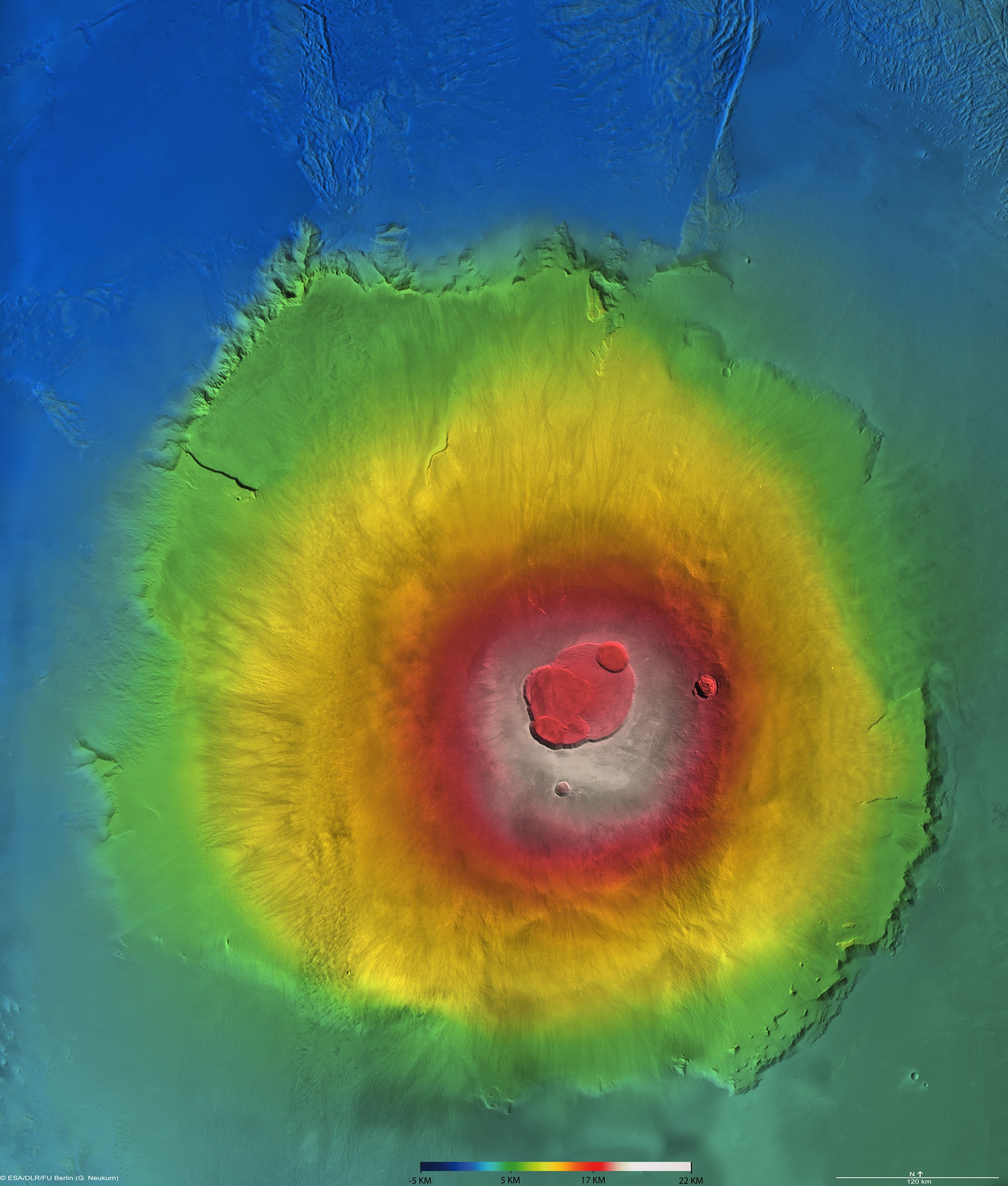 Olympus Mons - highest volcano in the Solar System