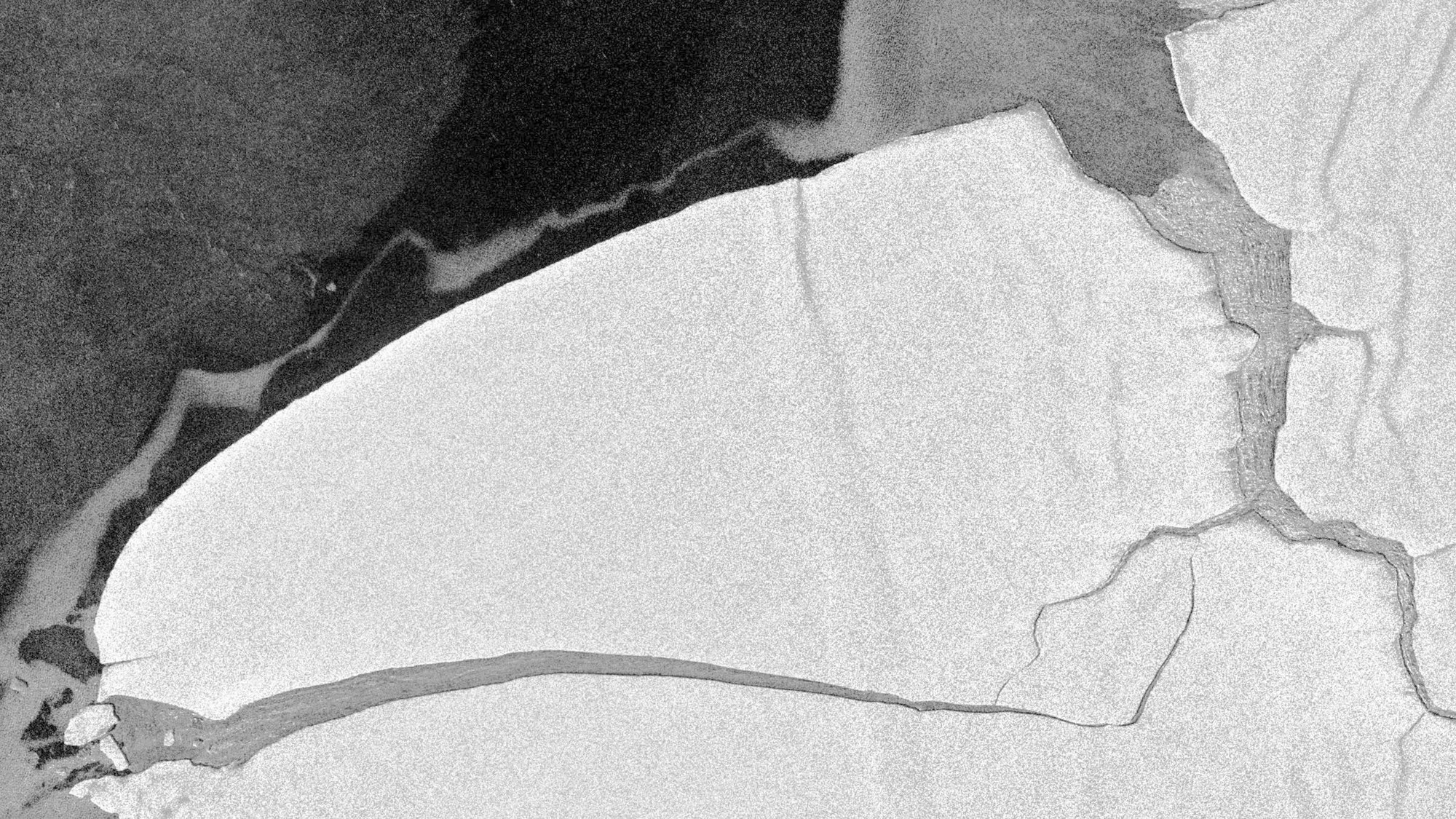 The iceberg breaks free