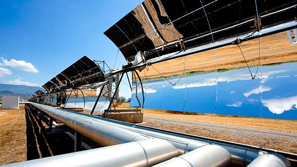 Parabolic-trough solar collector at Plataforma Solar de Almería