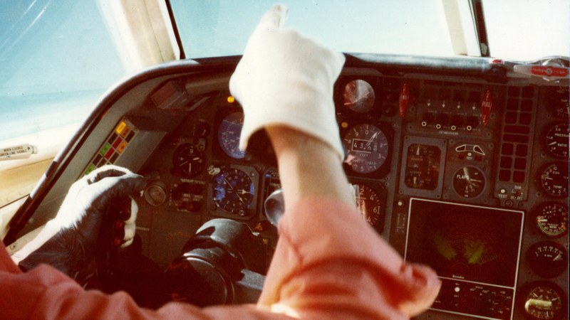 During a flight in 1976