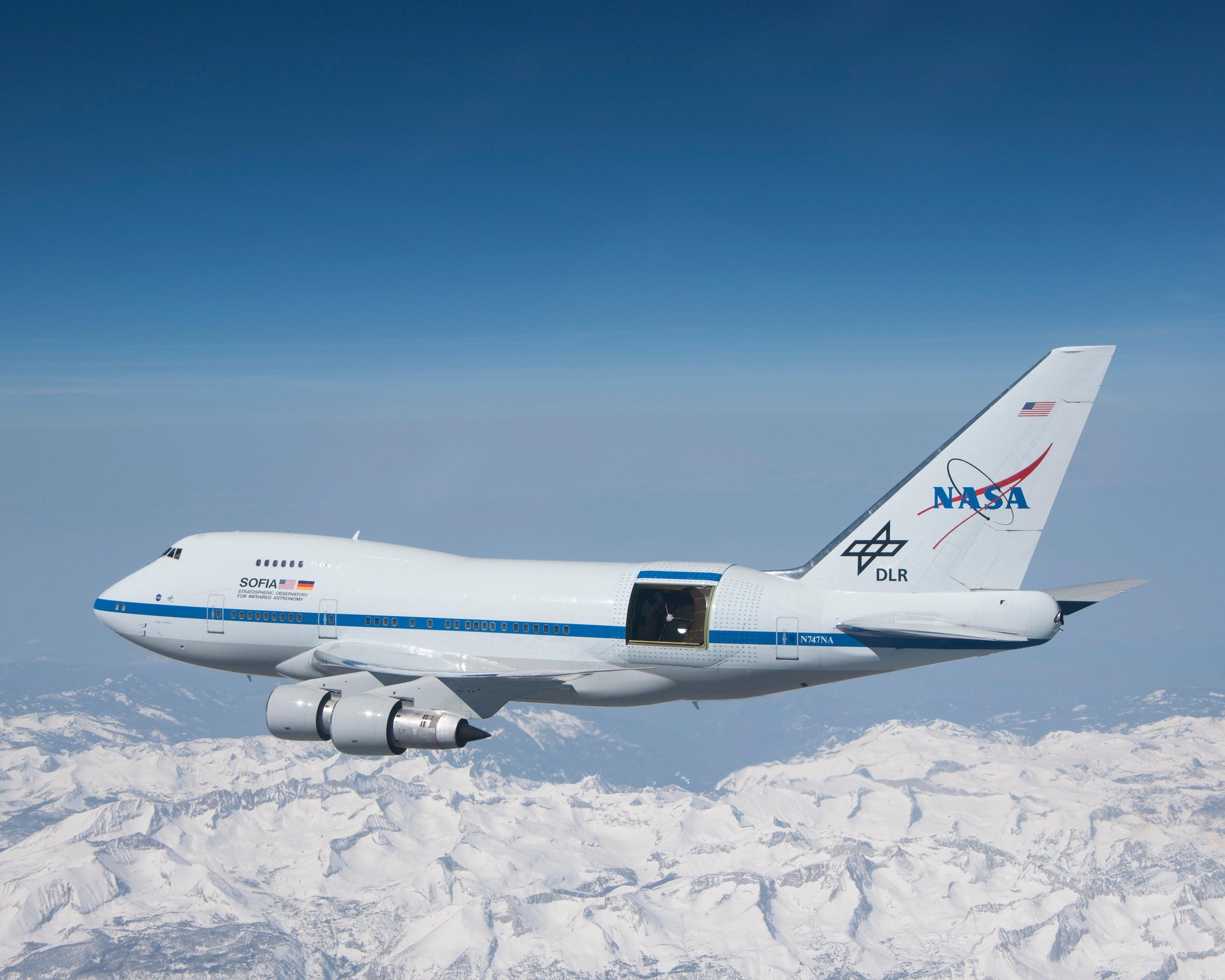 SOFIA test flight in December 2009