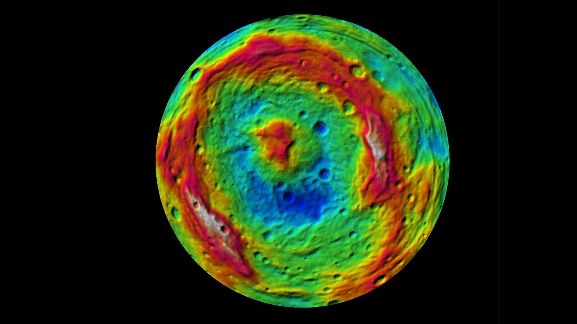 The topography of Vesta’s south pole