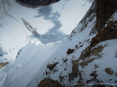 View of the snow ridge