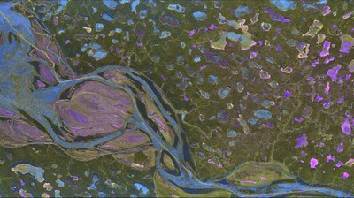 Radar view of the Mackenzie River