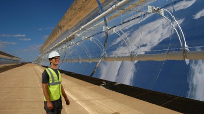 Parabolic troughs in use
