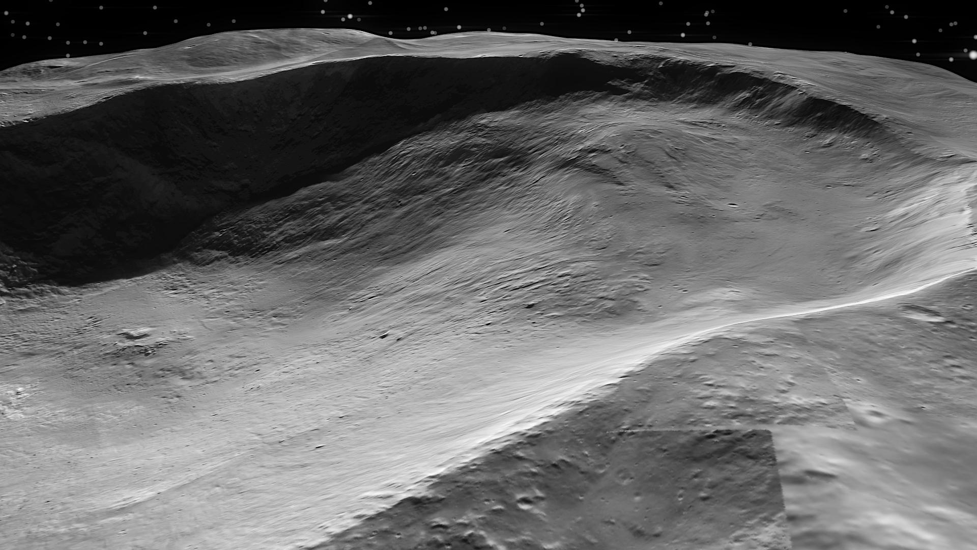 Landslides in Marcia crater