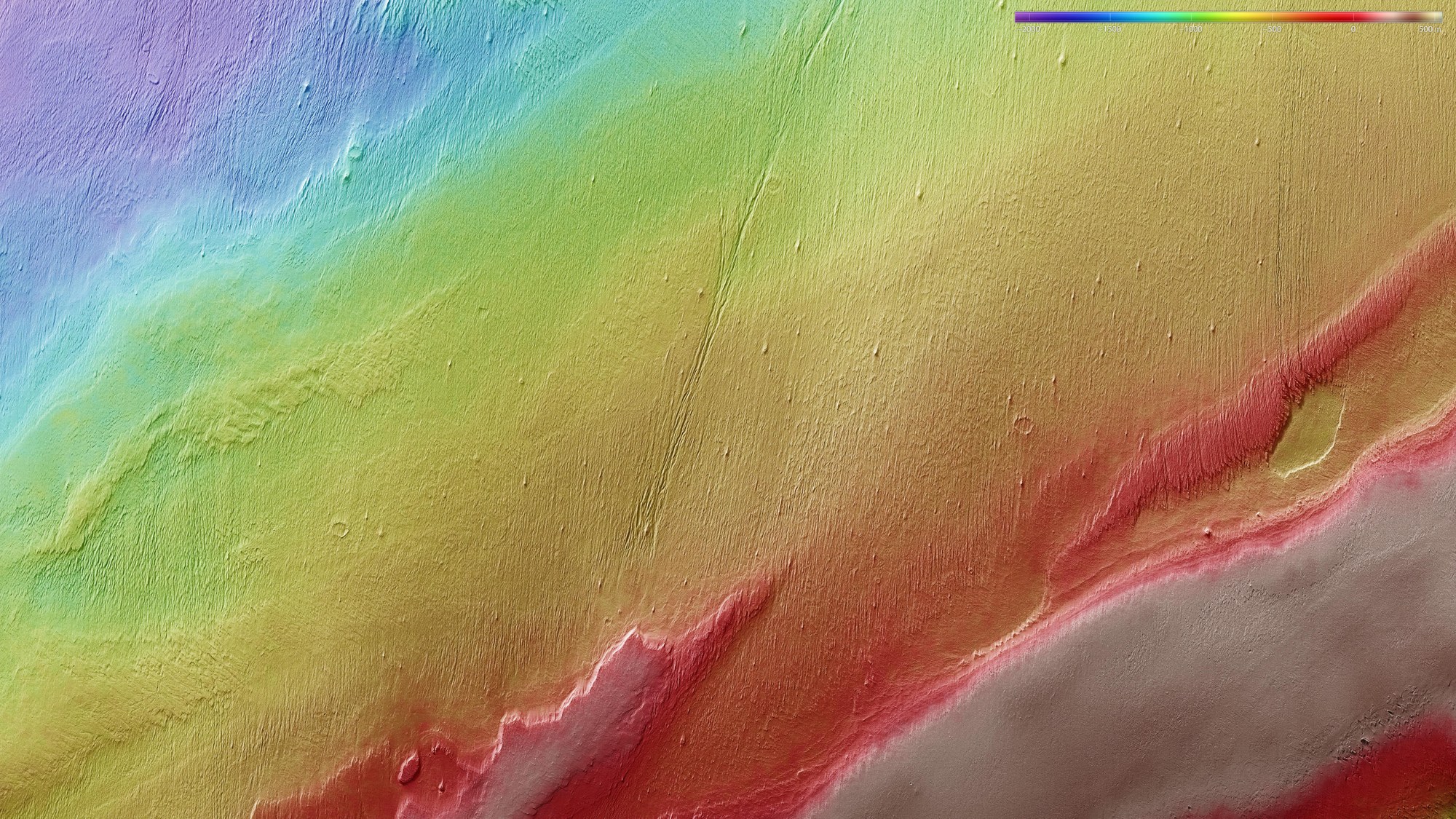 Topographic image map of the Gordii Dorsum range