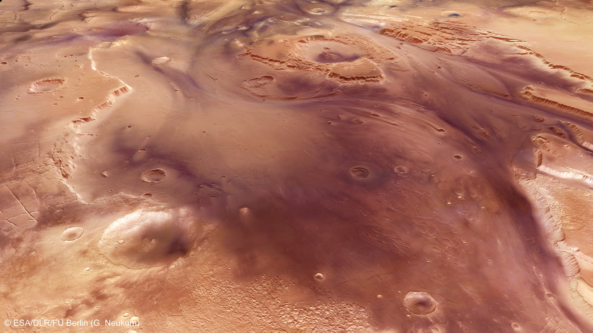 The delta region of the northern arm of Kasei Valles