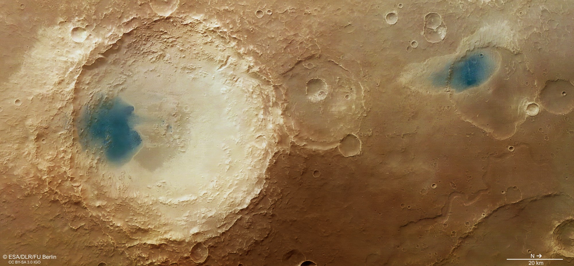 Generations of craters in Arabia Terra