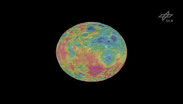 Animation: Topographie von Zwergplanet Ceres
