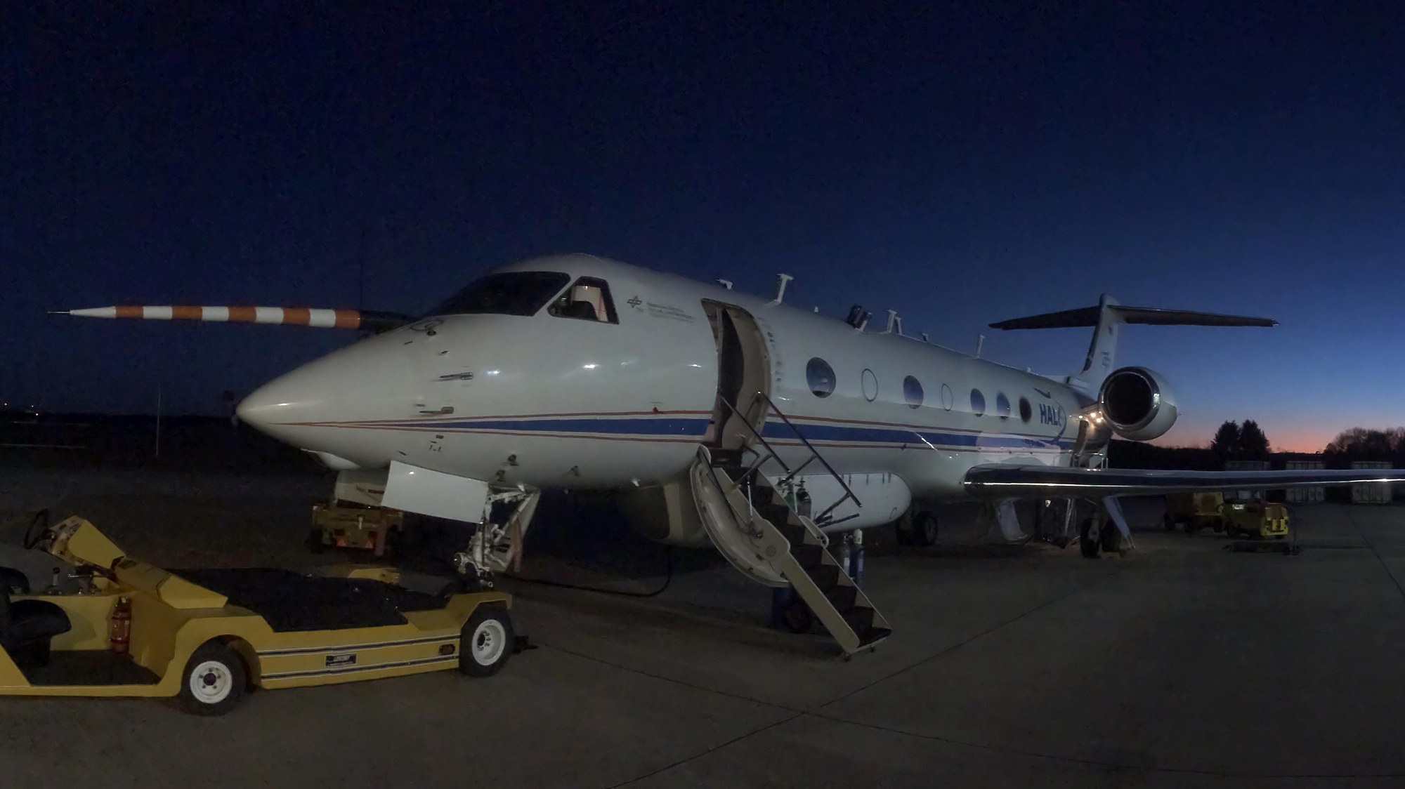 HALO on the apron at DLR Oberpfaffenhofen