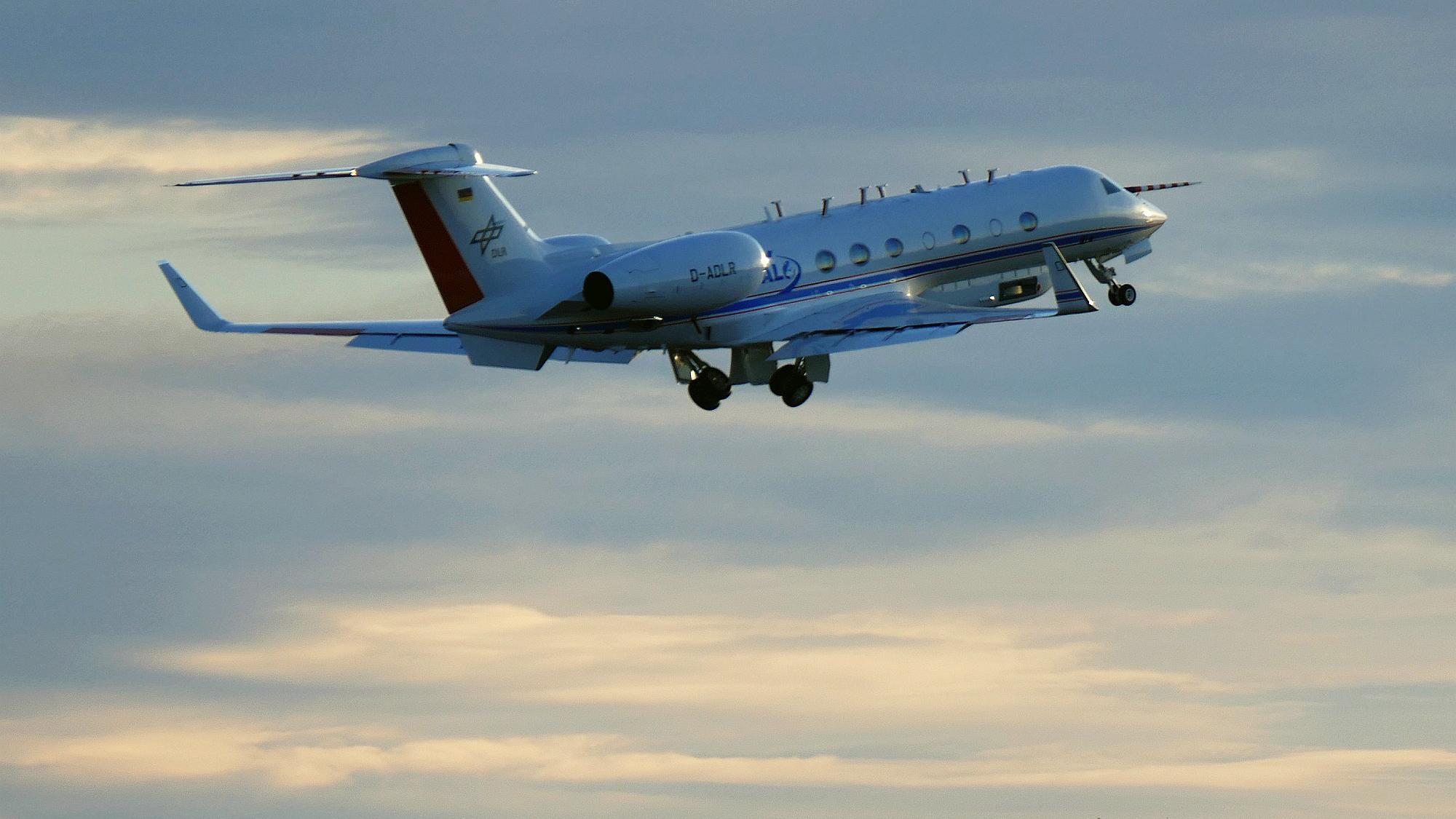 HALO research aircraft taking off