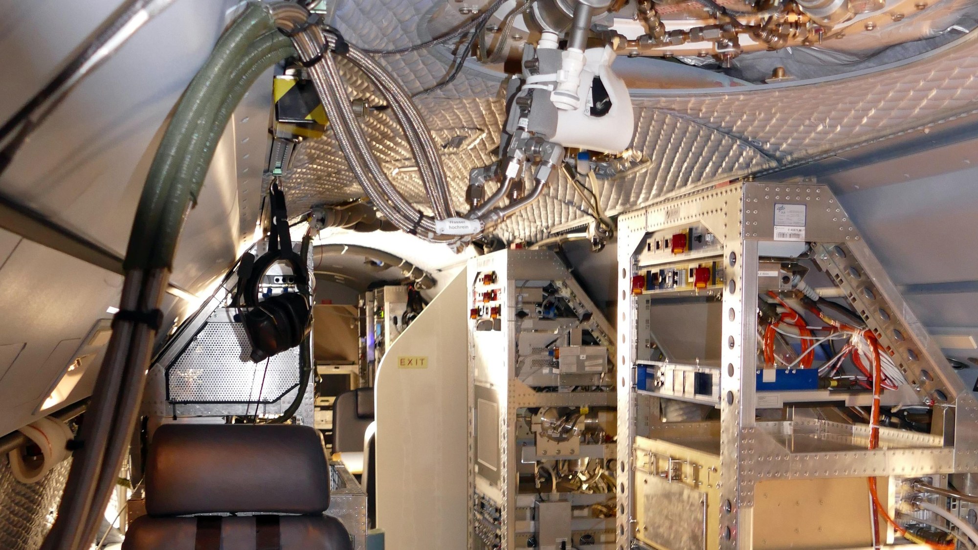 Interior of HALO showing the scientific instruments