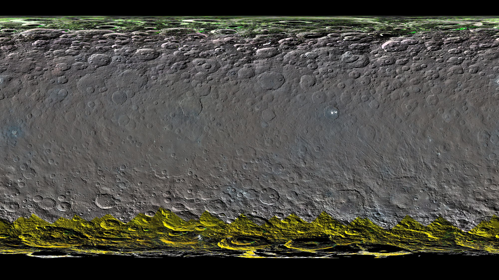 Colour map of dwarf planet Ceres