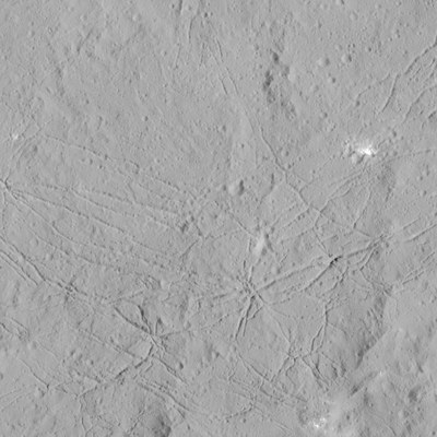 Interior of Dantu Crater on dwarf planet Ceres