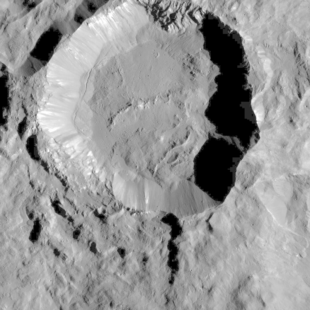 Kupalo Crater on dwarf planet Ceres