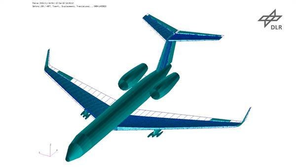 Animation: HALO fliegt durch eine Böe