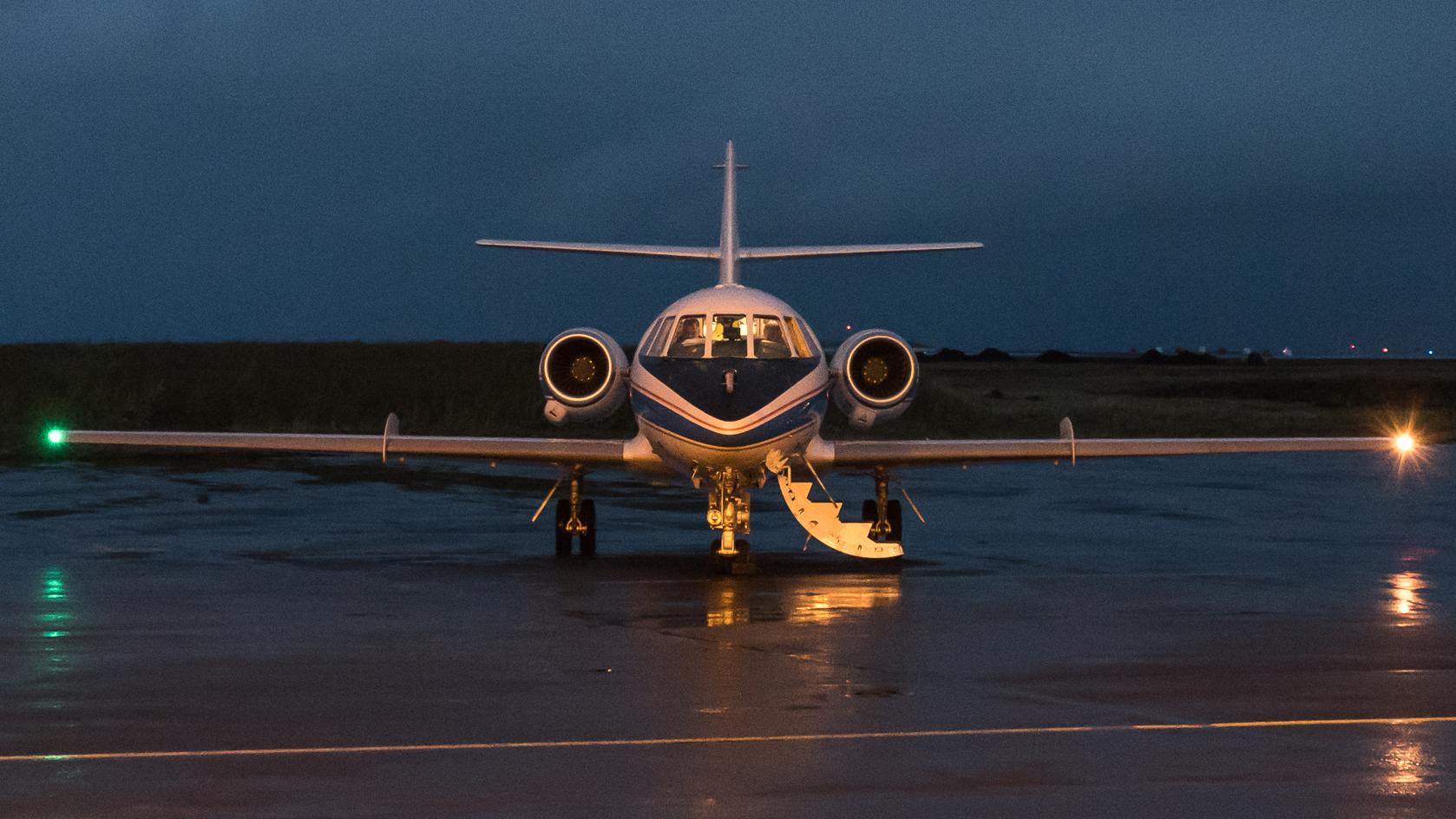 DLR Falcon research aircraft at Keflavik International Airport