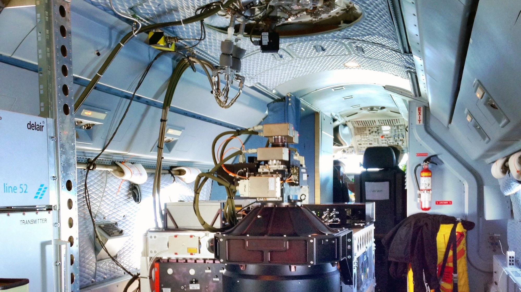 HALO cabin with scientific instruments