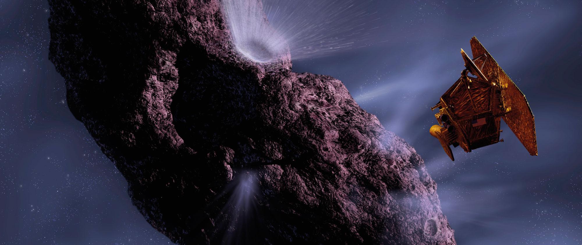 Artist's impression shows the NASA Deep Impact spacecraft
