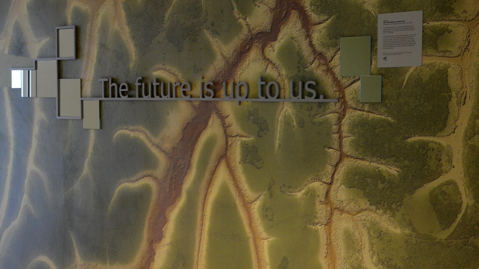 DLR satellite image in the World Food Programme (WFP) headquarters building