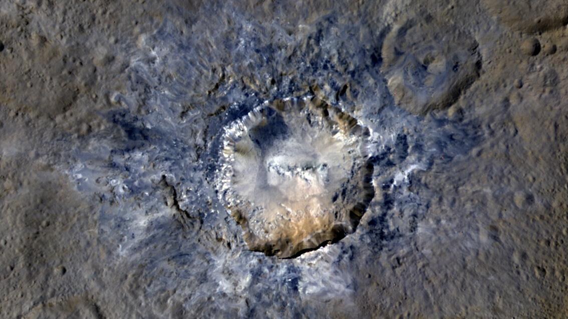 The crater Haulani on Ceres