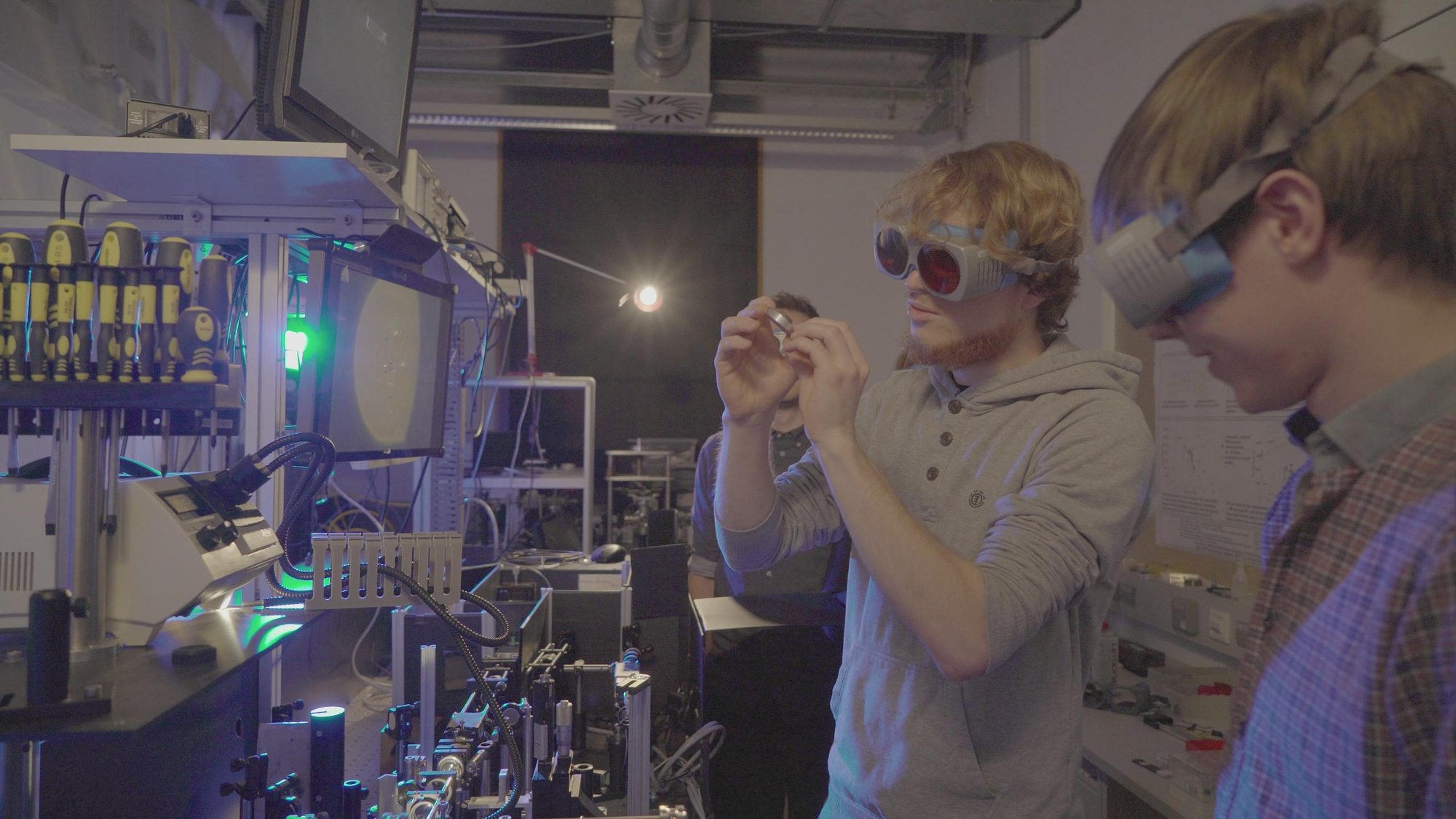 Student team from the University of Frankfurt am Main with their experiment EXCISS