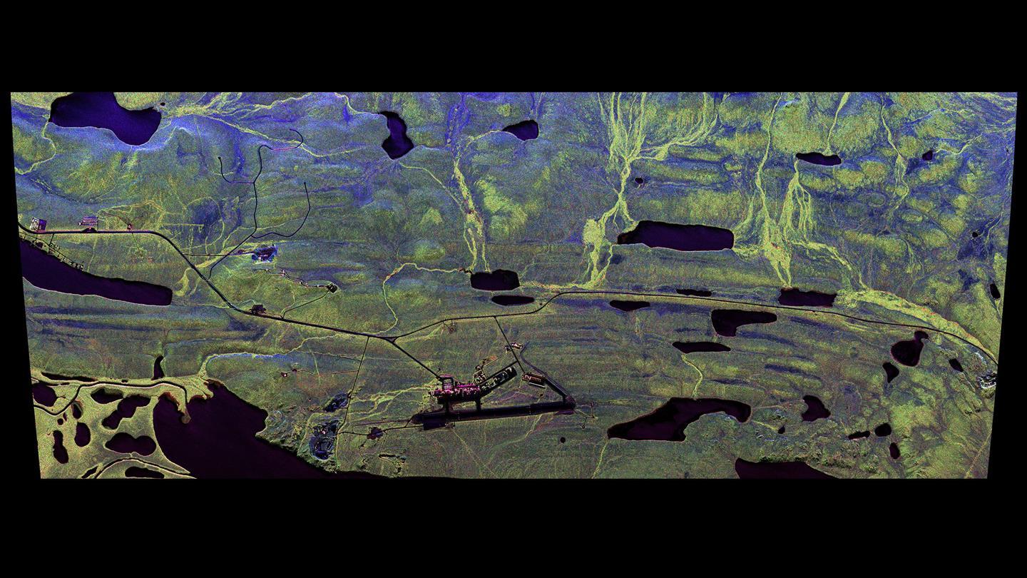 Havikpak Creek: L-band radar image