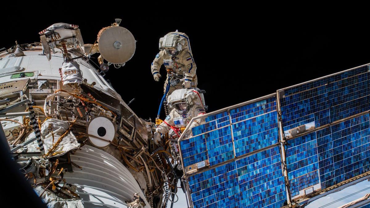 Spacewalk outside the International Space Station