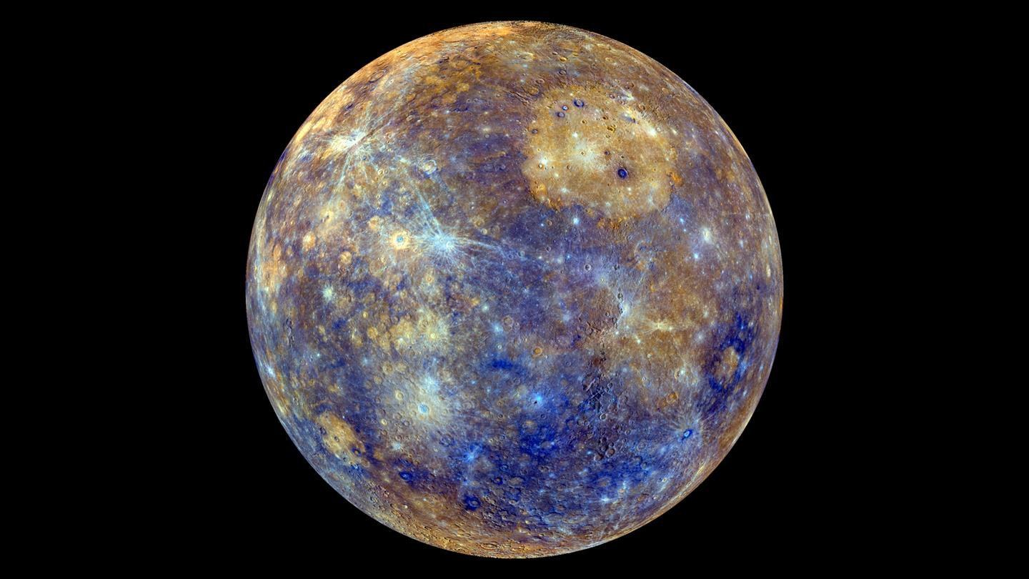 False colour image of Mercury
