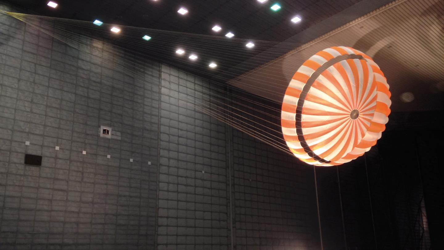 InSight brake parachute during a test