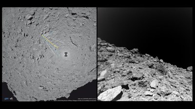 DLR's MASCAM camera photographed the area of the descent route with a backward-looking view.