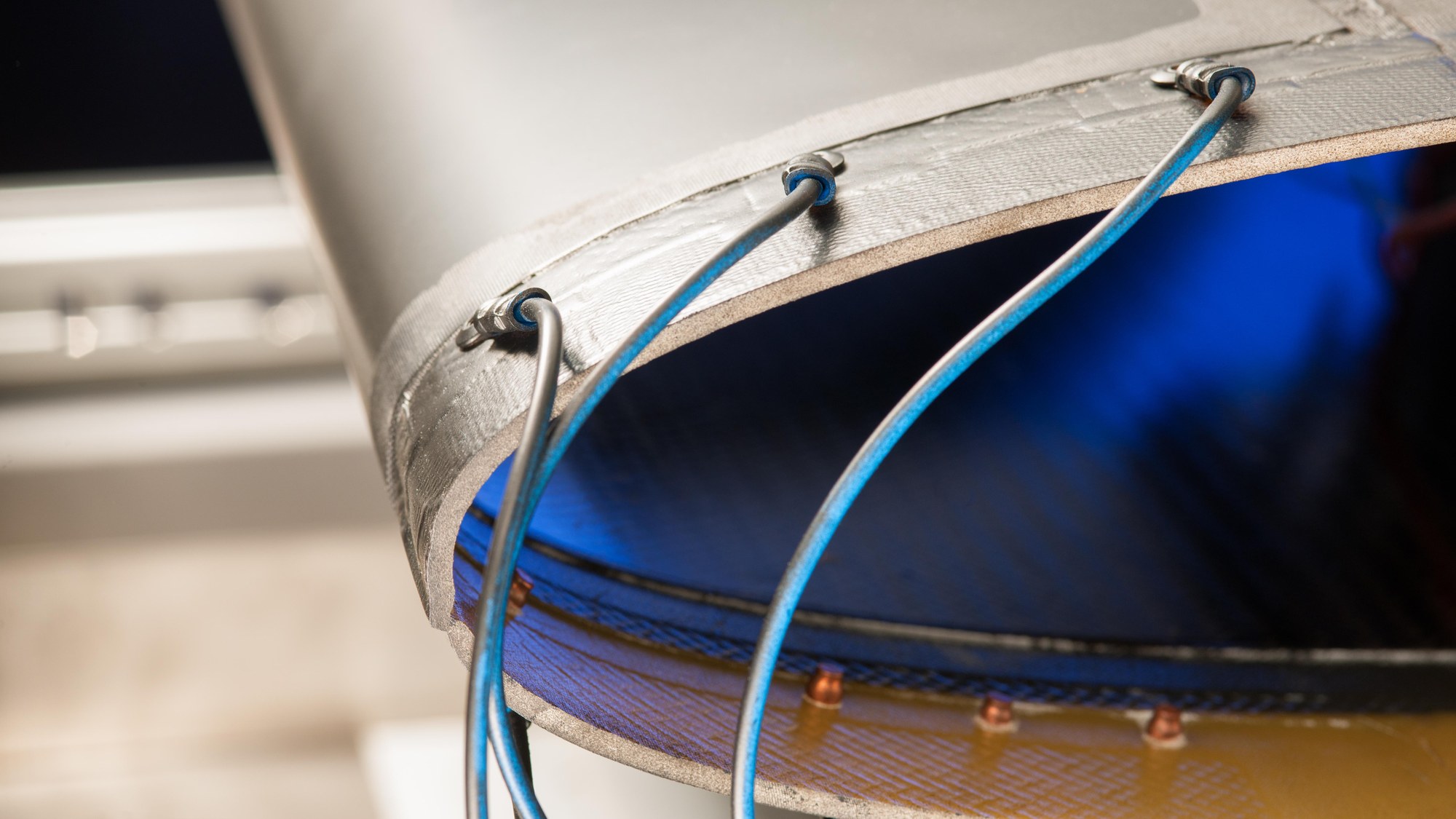 Close-up of the heating system