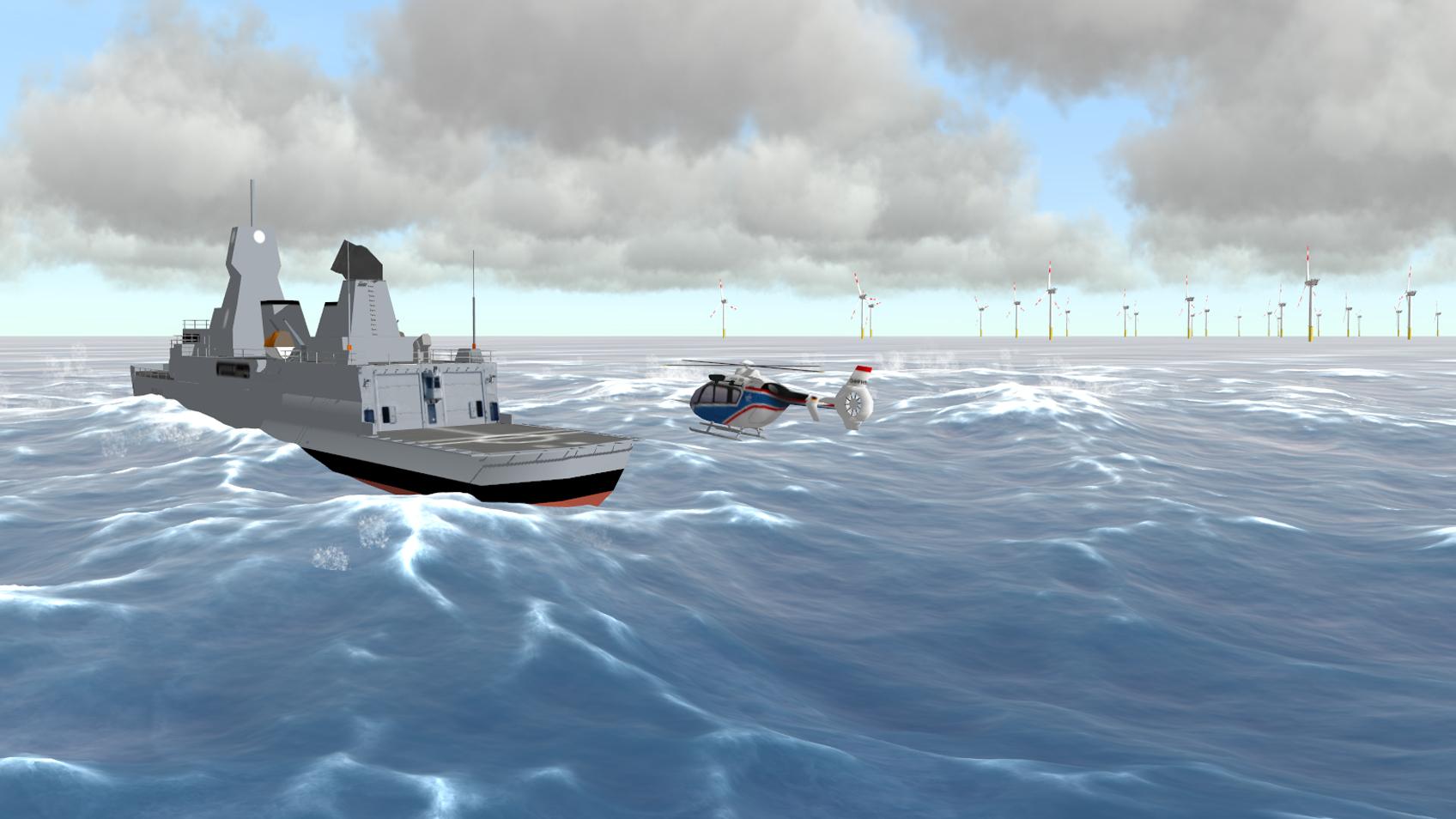 Deck landing in poor weather conditions