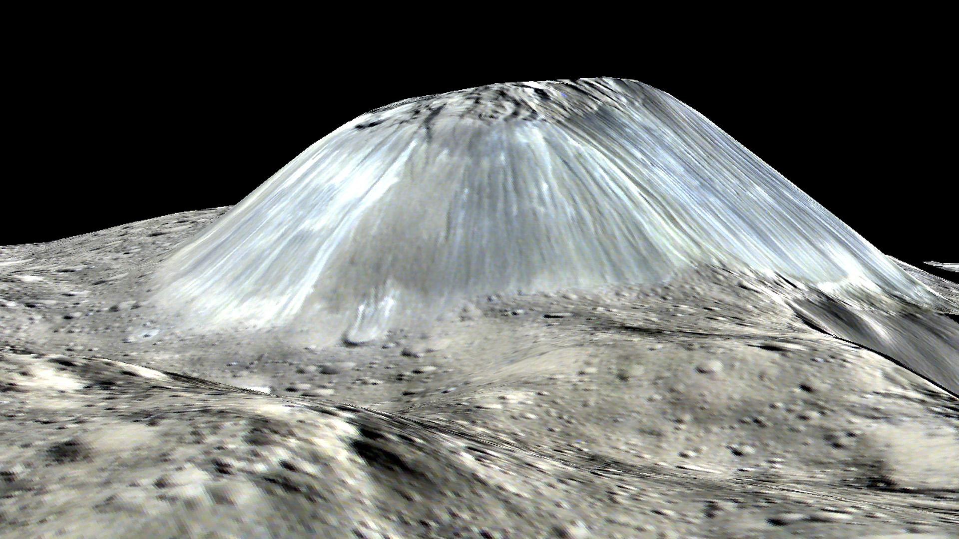Perspective view of Ahuna Mons