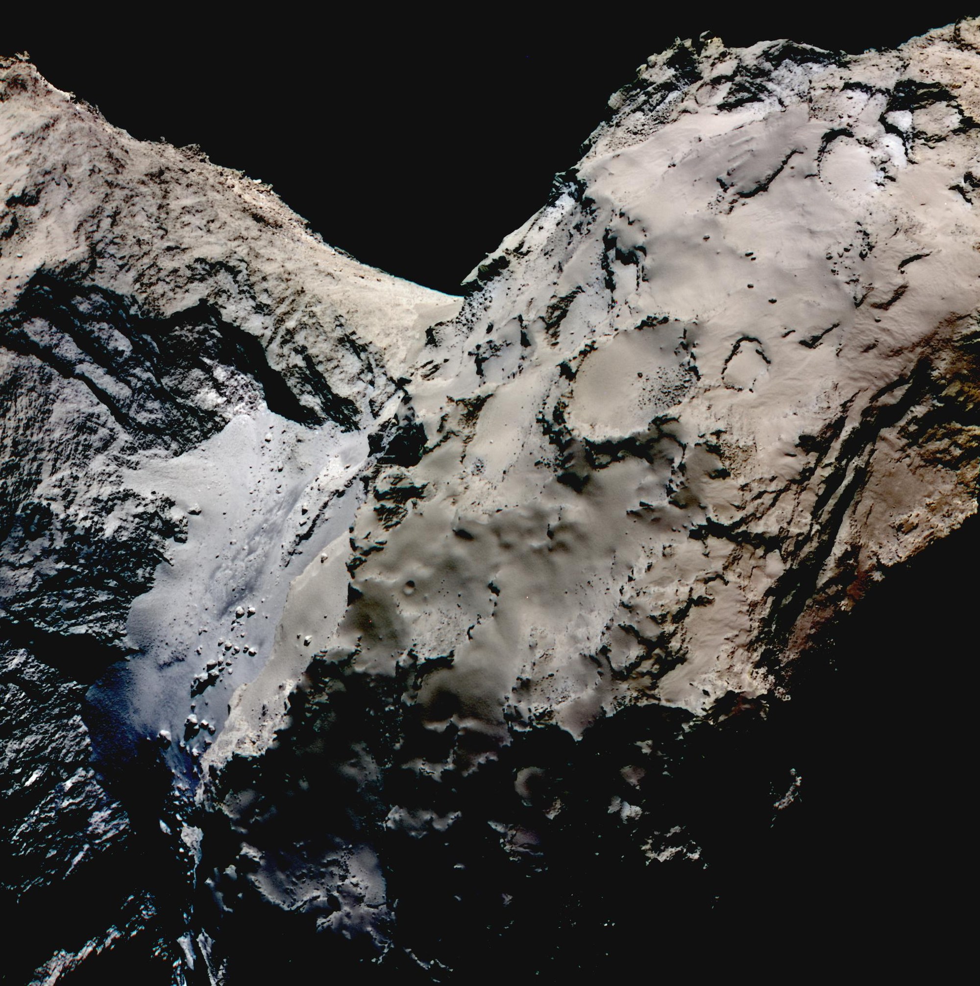 False-colour image of the Hapi region on 67P