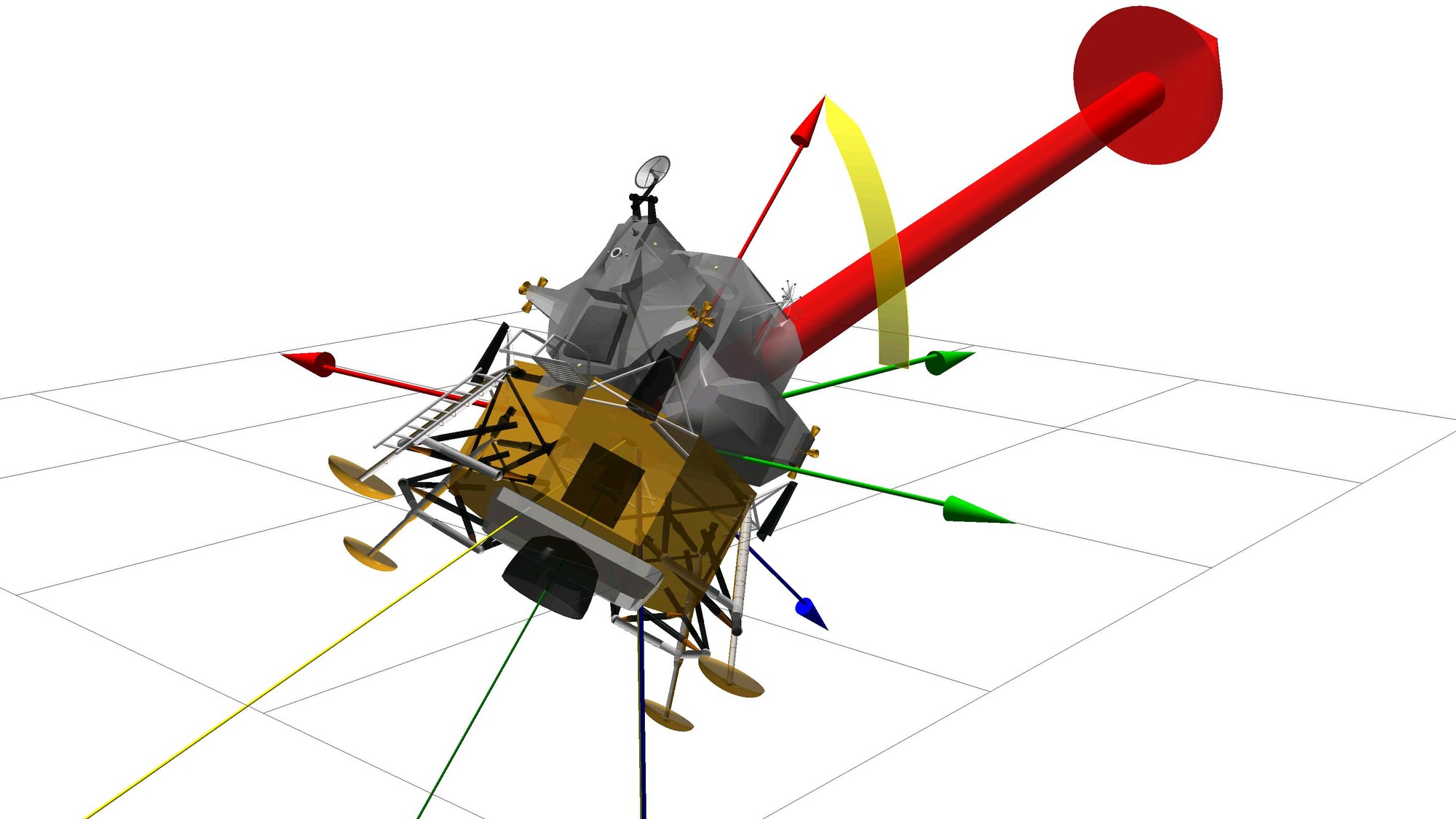 Graphical representation of the Apollo Lunar Module ‘Eagle’