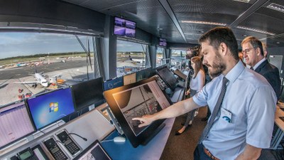 In the contingency room at Hamburg Airport