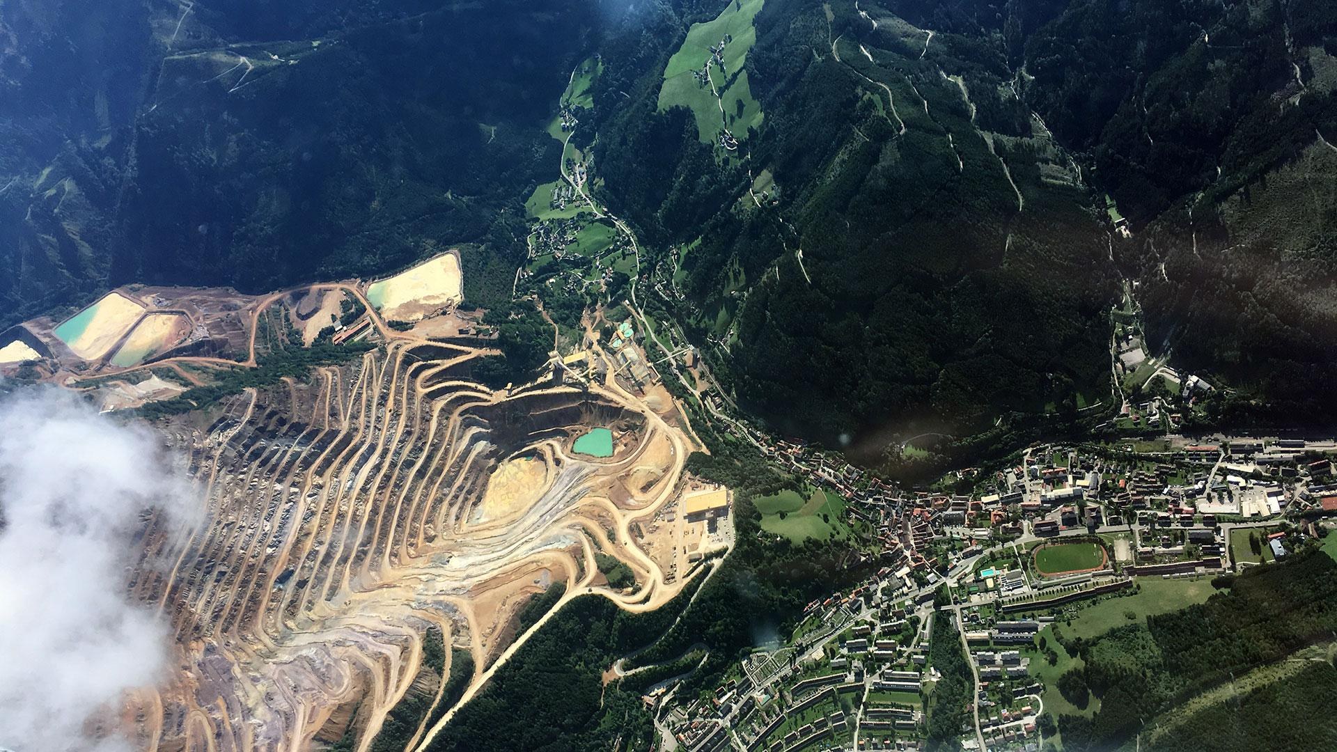 Aerial view of the situation