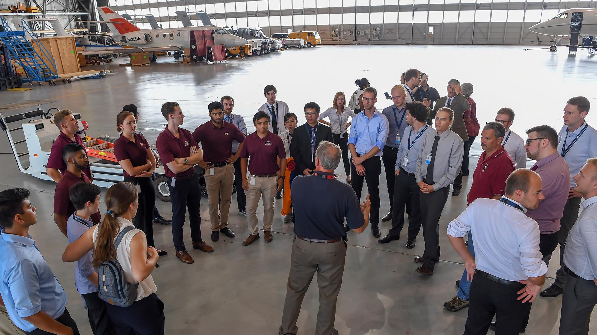 Visit to the aircraft hangar