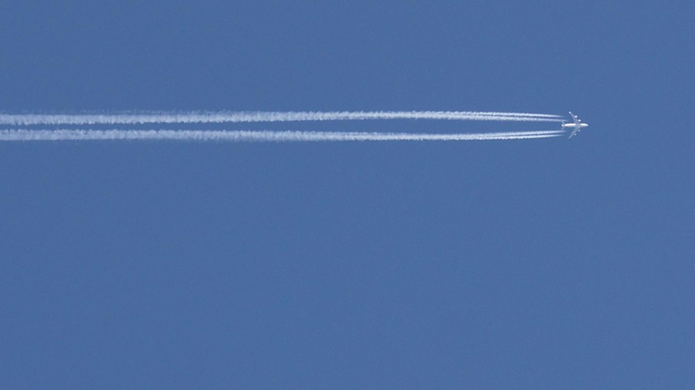 Contrail cirrus in the sky