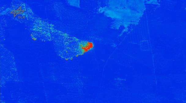 Visualisation of the thermal image mosaic as an overlay in a geoinformation system