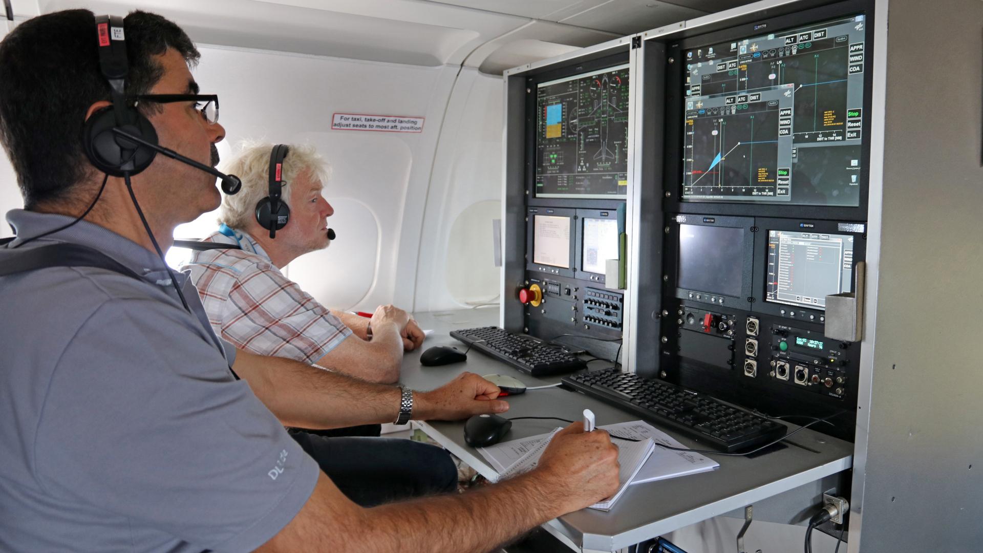 View of the instrumentation workstation inside ATRA