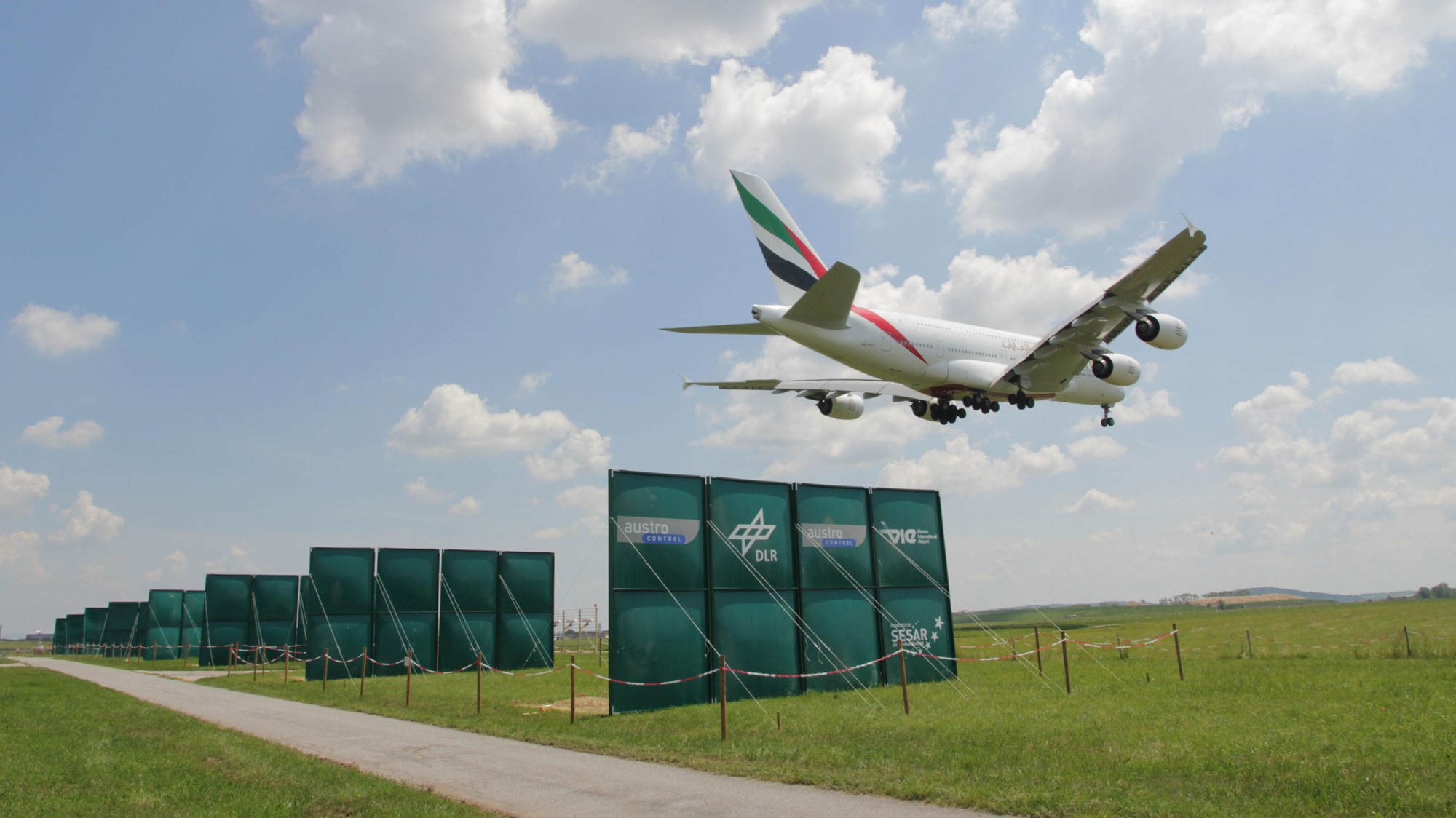 The wake vortices of the huge A380 are also weakened by the plates
