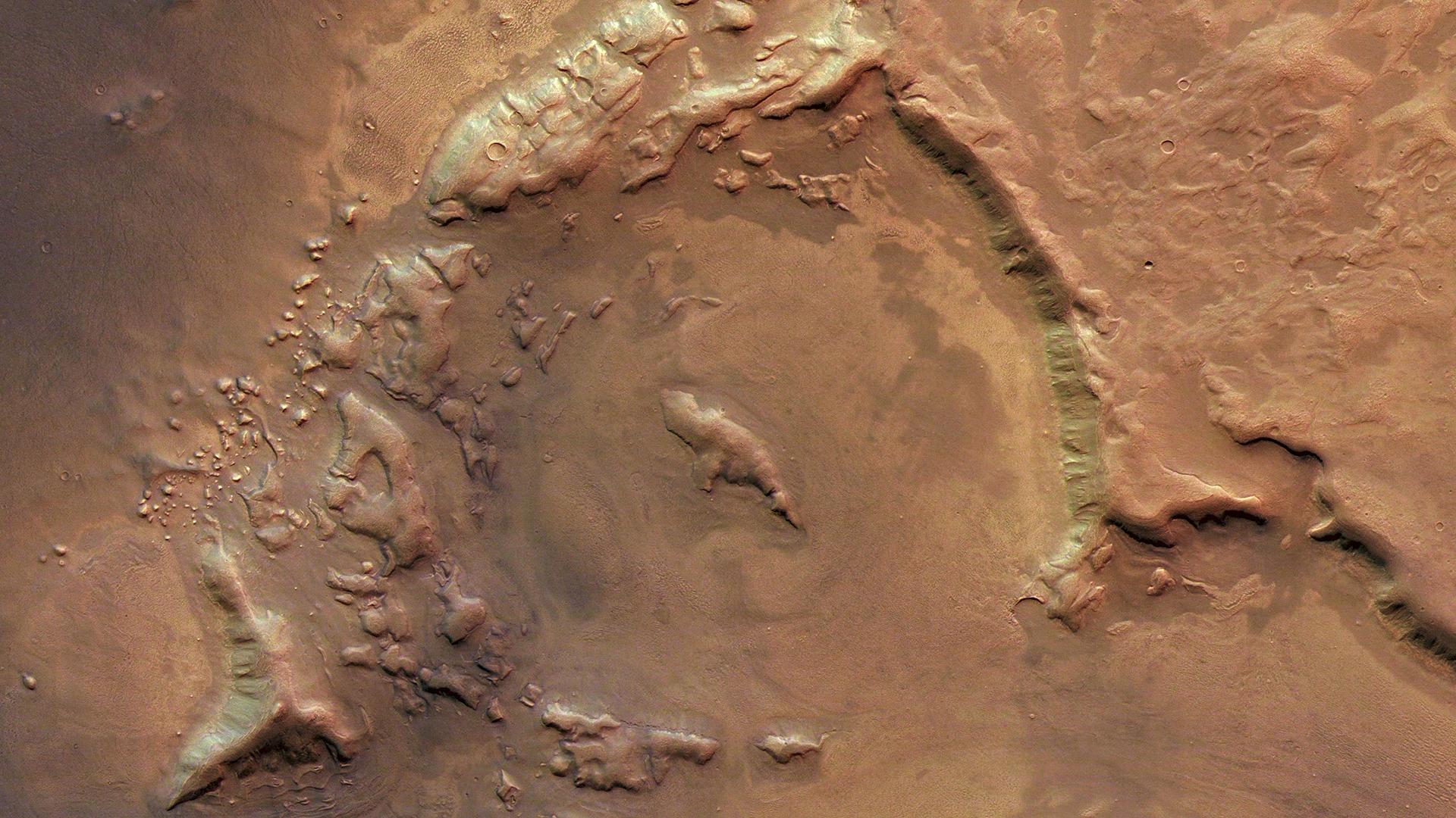 Image Detail 2: Impact crater filled with sediment